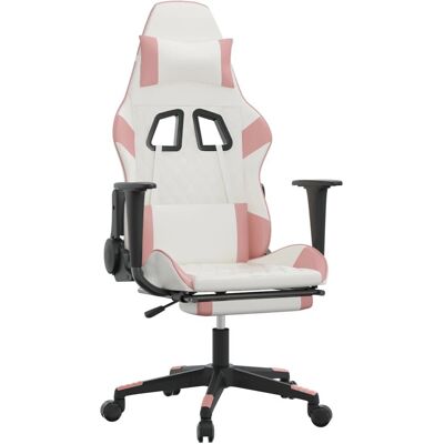 vidaXL Videospielstuhl - Verstellbarer Weiß Rosa Gaming-Sitz vidaXL Videospielstuhl - Verstellbarer Weiß Rosa Gaming-Sitz