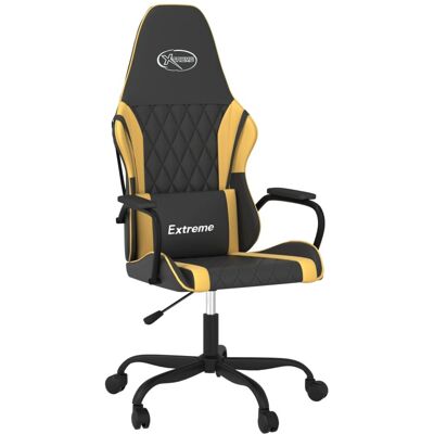 Chaise Gaming vidaXL Modèle 74359 Noir Or Chaise Gaming vidaXL Modèle 74359 Noir Or