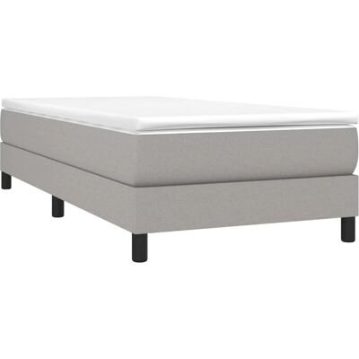 vidaXL Lit à sommier gris clair 90x190 cm - Box Spring Bed vidaXL Lit à sommier gris clair 90x190 cm - Box Spring Bed