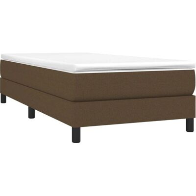 vidaXL Lit box spring en tissu marron foncé 90x190 cm - Publicité vidaXL Lit box spring en tissu marron foncé 90x190 cm - Publicité