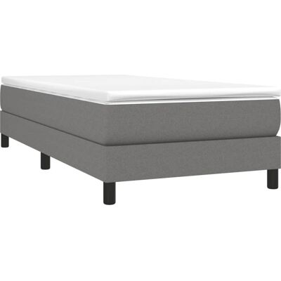 vidaXL Dunkelgraues Boxspringbett - Bettgestell vidaXL Dunkelgraues Boxspringbett - Bettgestell