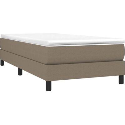 vidaXL Lit à ressorts Taupe - Cadre de lit pour matelas 90x200 cm vidaXL Lit à ressorts Taupe - Cadre de lit pour matelas 90x200 cm