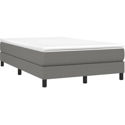 vidaXL Lit Box Spring Gris Foncé 120x200 cm - Cadre de lit vidaXL Lit Box Spring Gris Foncé 120x200 cm - Cadre de lit