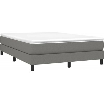 vidaXL Cama Box Spring Cinza Escuro - Móveis de Quarto vidaXL Cama Box Spring Cinza Escuro - Móveis de Quarto