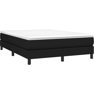 vidaXL Schwarzes Stoff-Boxspringbett 140x190 cm vidaXL Schwarzes Stoff-Boxspringbett 140x190 cm