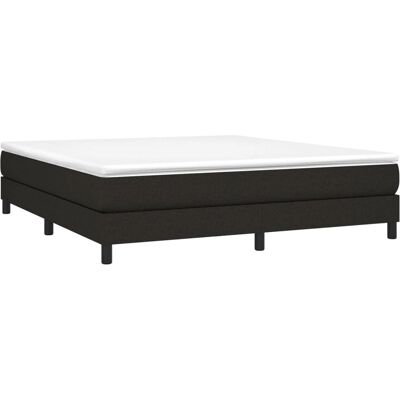 Lit boxspring en tissu noir 160x200 cm vidaXL - Publicité Lit boxspring en tissu noir 160x200 cm vidaXL - Publicité