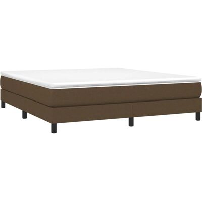 vidaXL Dunkelbraun 160x200 cm Stoff Boxspringbett vidaXL Dunkelbraun 160x200 cm Stoff Boxspringbett