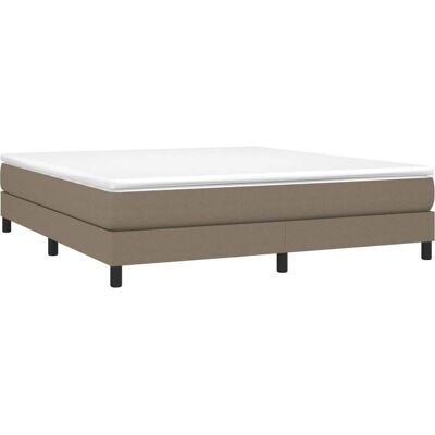 vidaXL Estrutura de cama - Taupe, 160x200 cm, Suporte estável vidaXL Estrutura de cama - Taupe, 160x200 cm, Suporte estável