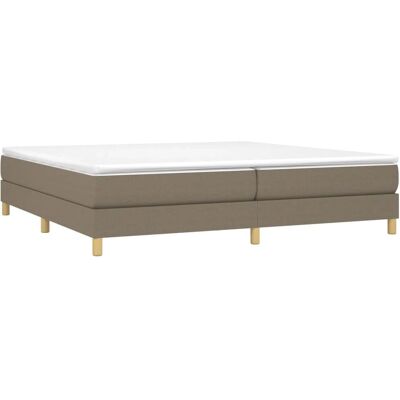 vidaXL Boxspringbett Taupe 200x200 cm Stoff - Boxspringbett vidaXL Boxspringbett Taupe 200x200 cm Stoff - Boxspringbett