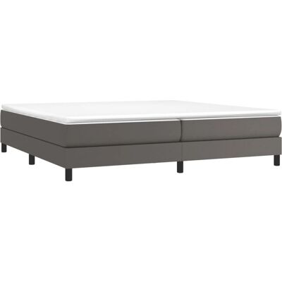 vidaXL Boxspring Seng Grå 200x200cm - Støtteben, Kunstlæder vidaXL Boxspring Seng Grå 200x200cm - Støtteben, Kunstlæder