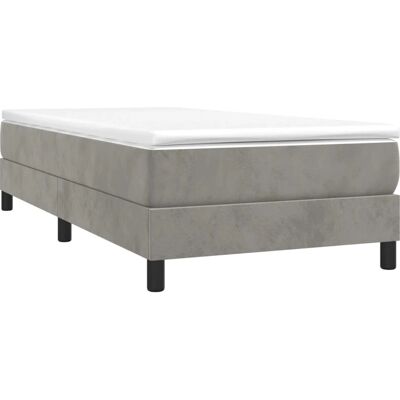 vidaXL Bettgestell - Hellgrau - 90x190 cm - Bettart vidaXL Bettgestell - Hellgrau - 90x190 cm - Bettart
