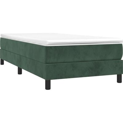 lit box spring en velours vert foncé vidaXL - Cadre de lit - Publicité lit box spring en velours vert foncé vidaXL - Cadre de lit - Publicité