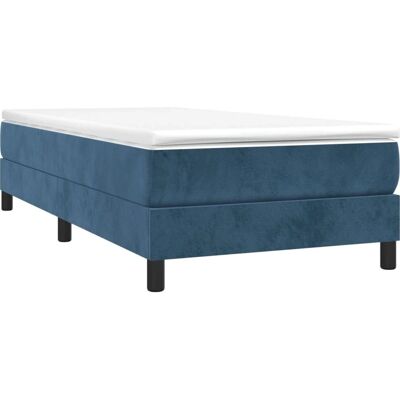 vidaXL Boxspringbett Dunkelblau 90x200cm Samt - Box Spring Bed vidaXL Boxspringbett Dunkelblau 90x200cm Samt - Box Spring Bed