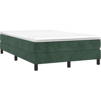 vidaXL Lit boxspring en velours vert foncé 120x200cm - Publicité vidaXL Lit boxspring en velours vert foncé 120x200cm - Publicité