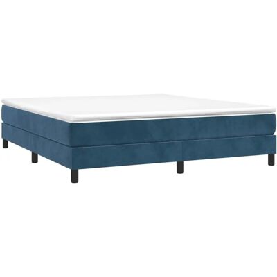 vidaXL Dunkelblaues Samtbettschrankbett 160x200 cm - Bettgestell vidaXL Dunkelblaues Samtbettschrankbett 160x200 cm - Bettgestell