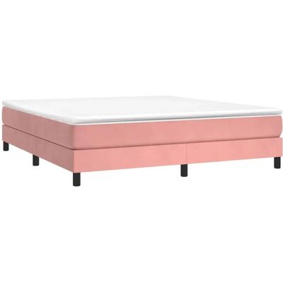 vidaXL Cama box spring rosa 160x200 cm - Estrutura de cama vidaXL Cama box spring rosa 160x200 cm - Estrutura de cama