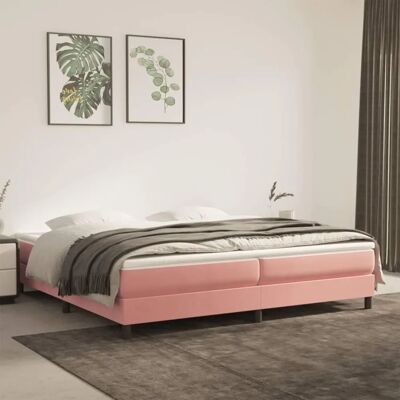 vidaXL Rotes Samt 200x200cm Bettgestell - Schlafzimmermöbel vidaXL Rotes Samt 200x200cm Bettgestell - Schlafzimmermöbel