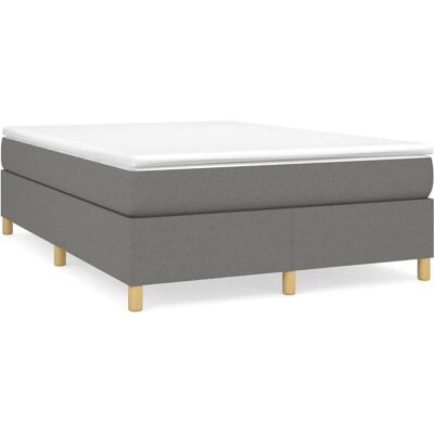 vidaXL Estructura de Cama - Gris Oscuro - 140x190 cm vidaXL Estructura de Cama - Gris Oscuro - 140x190 cm