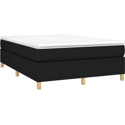 vidaXL Bettgestell - 140x200 cm - Schwarz - Robuste Stützfüße vidaXL Bettgestell - 140x200 cm - Schwarz - Robuste Stützfüße