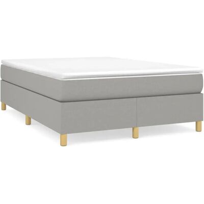 Structure de Lit vidaXL - 160x200 cm, Gris Clair, Tissu Durable Structure de Lit vidaXL - 160x200 cm, Gris Clair, Tissu Durable
