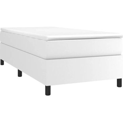 vidaXL Weiß 80x200 cm Boxspringbett - Langlebiges Kunstleder vidaXL Weiß 80x200 cm Boxspringbett - Langlebiges Kunstleder