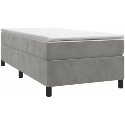 vidaXL Estructura de Cama - Gris Claro - 80x200 cm - Tipo de Cama vidaXL Estructura de Cama - Gris Claro - 80x200 cm - Tipo de Cama