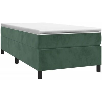MAISON CHIC Cadre de Lit - Vert Foncé - 90x200cm - Velours Luxueux - Publicité MAISON CHIC Cadre de Lit - Vert Foncé - 90x200cm - Velours Luxueux - Publicité