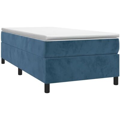 Cadre de lit en velours bleu foncé 90x200 cm vidaXL Cadre de lit en velours bleu foncé 90x200 cm vidaXL