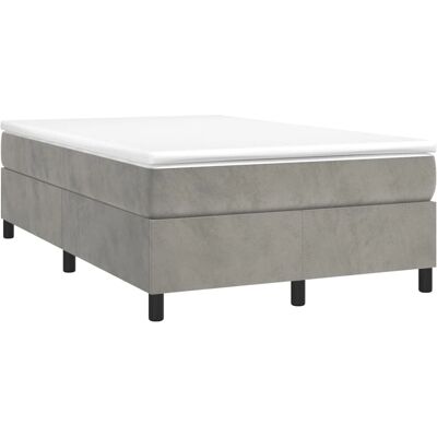 vidaXL Estrutura de Cama Cinza Claro - Estrutura de cama vidaXL Estrutura de Cama Cinza Claro - Estrutura de cama