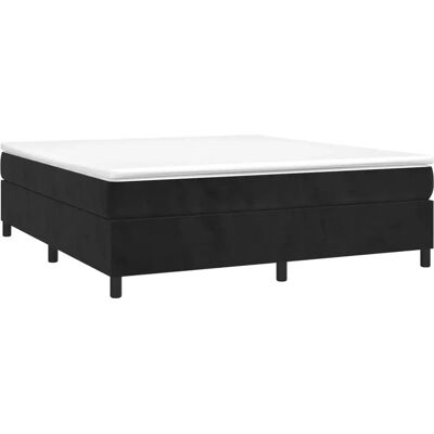 vidaXL Cadre de Lit Velours Noir 160x200cm - Structure de Lit vidaXL Cadre de Lit Velours Noir 160x200cm - Structure de Lit