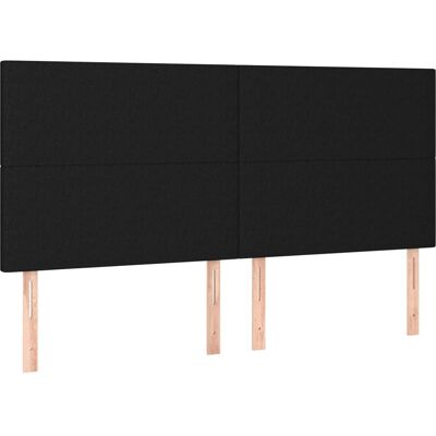 VidaXL Kopfteil Schwarz - Klassisches elegantes Bettkopfteil 4 Stk VidaXL Kopfteil Schwarz - Klassisches elegantes Bettkopfteil 4 Stk