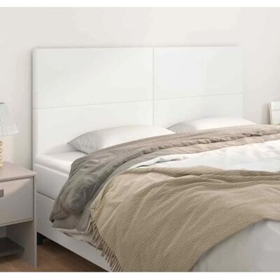 MAISONCHIC Weiße Kunstleder Kopfteile - 4er Set MAISONCHIC Weiße Kunstleder Kopfteile - 4er Set
