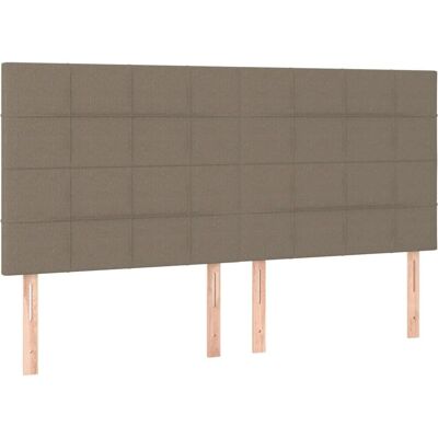 vidaXL Kopfteil 4 Stück Taupe Stoff 80x5x78/88 cm - Kopfteil vidaXL Kopfteil 4 Stück Taupe Stoff 80x5x78/88 cm - Kopfteil