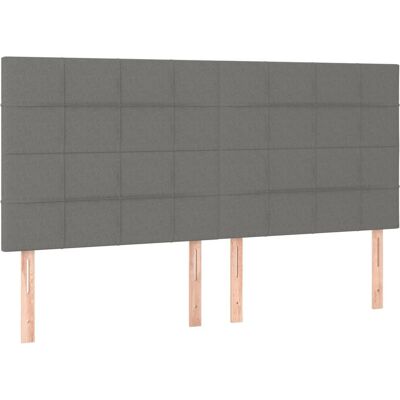 vidaXL Kopfteil - Dunkelgrau - Elegantes klassisches Design - 4 Stück vidaXL Kopfteil - Dunkelgrau - Elegantes klassisches Design - 4 Stück