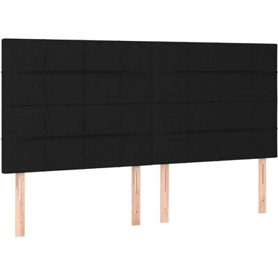 VidaXL Schwarzes Kopfteil - Klassisches Bettkopfteil - 4er Pack VidaXL Schwarzes Kopfteil - Klassisches Bettkopfteil - 4er Pack