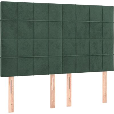 Vidaxl - 4 hovedgavle fløjl mørkegrøn 72x5x78/88 cm Vidaxl - 4 hovedgavle fløjl mørkegrøn 72x5x78/88 cm