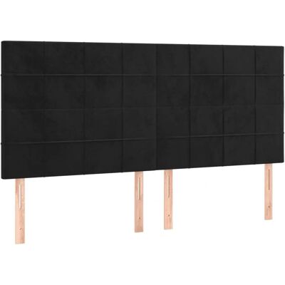 vidaXL 3116388 Kopfteile - Samt Schwarz - Headboard vidaXL 3116388 Kopfteile - Samt Schwarz - Headboard