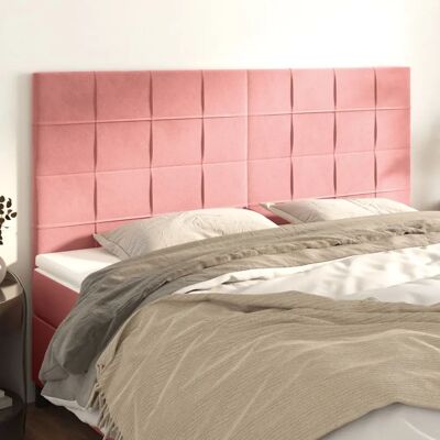 vidaXL Kopfteile 4 Stück Rosa Samt 90x5x78/88cm - Kopfteil vidaXL Kopfteile 4 Stück Rosa Samt 90x5x78/88cm - Kopfteil