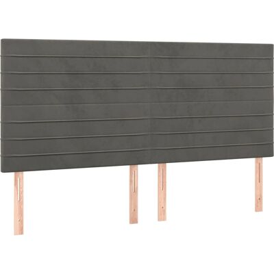 VidaXL Kopfteil - Dunkelgrau - Elegantes Klassikdesign - Verstellbare Höhe VidaXL Kopfteil - Dunkelgrau - Elegantes Klassikdesign - Verstellbare Höhe