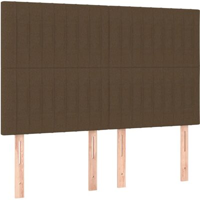 vidaXL Kopfteile 2 Stk. 90X5X78/88 Cm Stoff Dunkelbraun vidaXL Kopfteile 2 Stk. 90X5X78/88 Cm Stoff Dunkelbraun