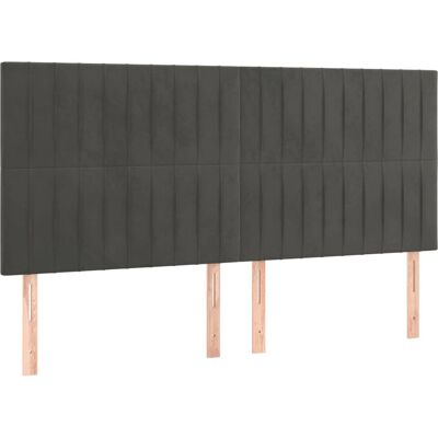 vidaXL Kopfteil-Set - Elegantes klassisches Design - Dunkelgrau vidaXL Kopfteil-Set - Elegantes klassisches Design - Dunkelgrau