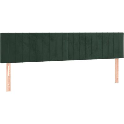 VidaXL Kopfteil - Dunkelgrün - Elegantes klassisches Design - Weicher Samtstoff - Robuste Holzbeine - Verstellbare Höhe - Ausgezeichnete Rückenstütze VidaXL Kopfteil - Dunkelgrün - Elegantes klassisches Design - Weicher Samtstoff - Robuste Holzbeine - Verstellbare Höhe - Ausgezeichnete Rückenstütze