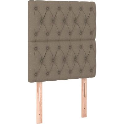 vidaXL Kopfteil - Taupe - 2 Stück, 90x7x78/88 cm, Stoff vidaXL Kopfteil - Taupe - 2 Stück, 90x7x78/88 cm, Stoff