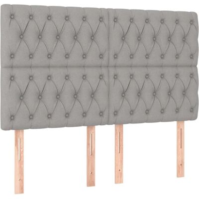 vidaXL Kopfteil - Elegantes Klassikdesign - 4 Stück Hellgrau - Bettausstattung vidaXL Kopfteil - Elegantes Klassikdesign - 4 Stück Hellgrau - Bettausstattung