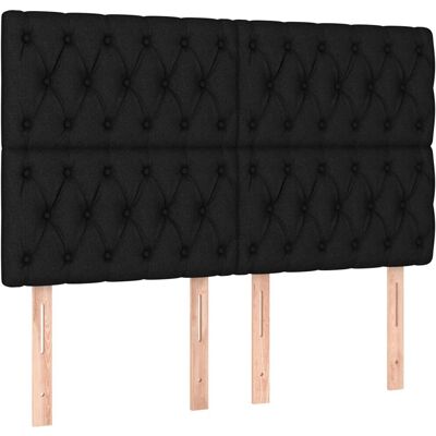 vidaXL Kopfteil Schwarz - Kopfteil, Verstellbare Höhe, 4 Stück, Klassisches Design vidaXL Kopfteil Schwarz - Kopfteil, Verstellbare Höhe, 4 Stück, Klassisches Design