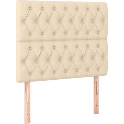 vidaXL Kopfteil - Creme - Elegantes Klassikdesign - Unterstützt Sitzen & Lesen vidaXL Kopfteil - Creme - Elegantes Klassikdesign - Unterstützt Sitzen & Lesen