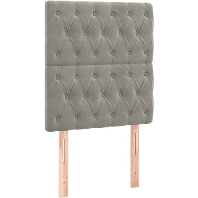 vidaXL Kopfteil Hellgrau - Kopfteil - 2 Stück Samt Verstellbare Höhe Elegantes Design vidaXL Kopfteil Hellgrau - Kopfteil - 2 Stück Samt Verstellbare Höhe Elegantes Design