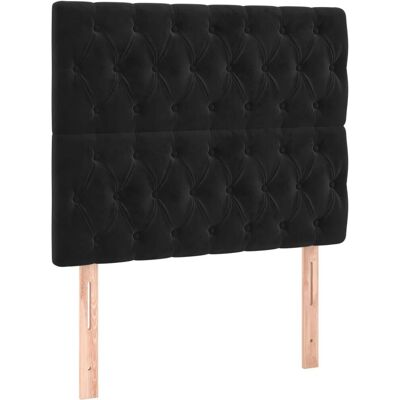 vidaXL Kopfteile 2 Stk. Samt Schwarz - Kopfteil vidaXL Kopfteile 2 Stk. Samt Schwarz - Kopfteil