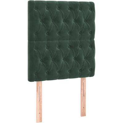 vidaXL Kopfteil Dunkelgrün - Kopfteil - 2 Stück Samt 90x7x78/88 cm vidaXL Kopfteil Dunkelgrün - Kopfteil - 2 Stück Samt 90x7x78/88 cm