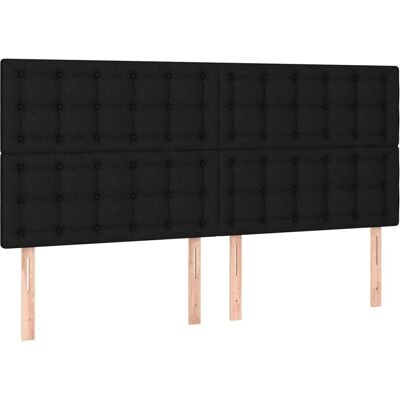 vidaXL Tête de lit 2 pcs. 160cm Noir - Tête de lit - Publicité vidaXL Tête de lit 2 pcs. 160cm Noir - Tête de lit - Publicité
